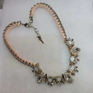 Chloe + Isabel Silver and Gold Necklace with Pink Accents
